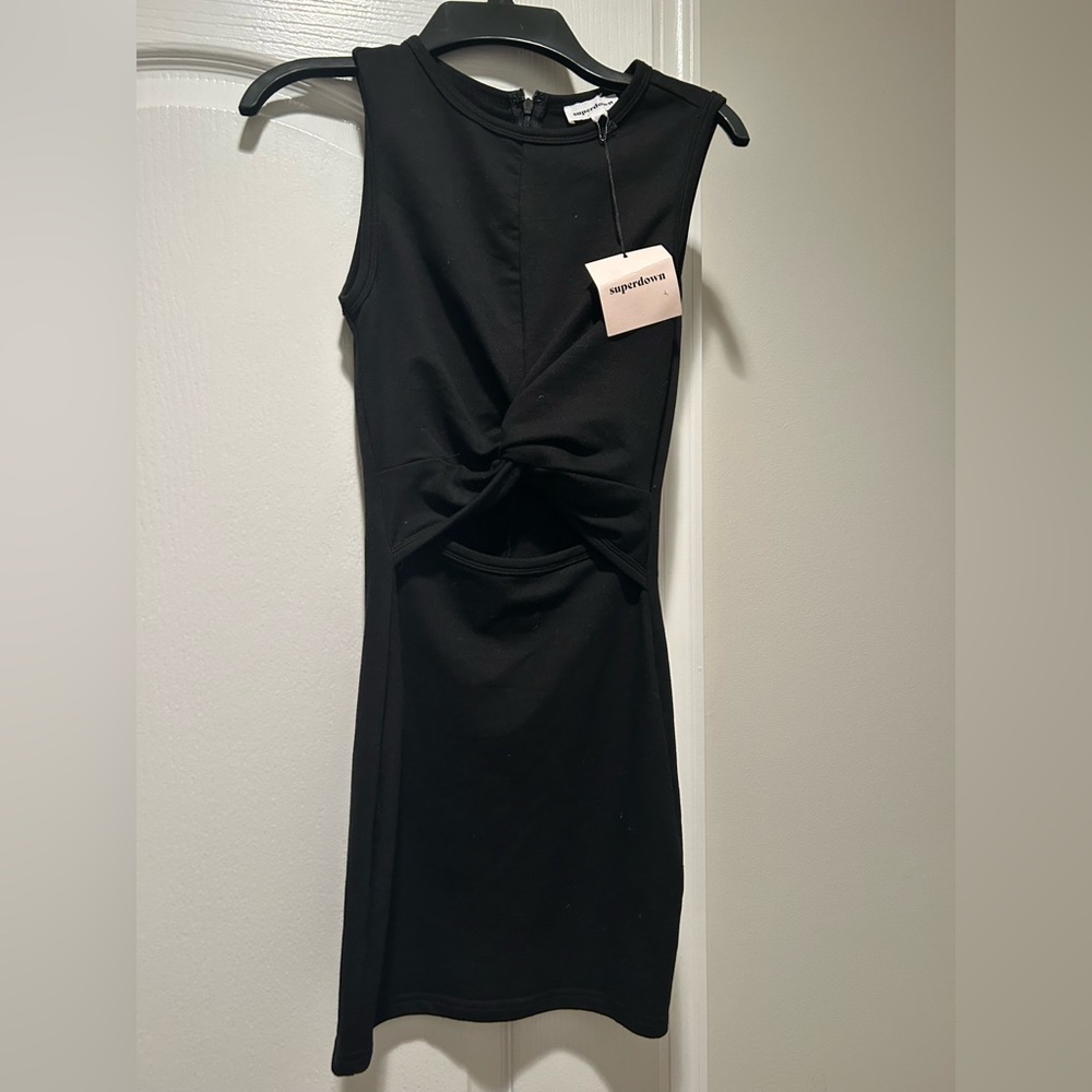 Cotton cutout cute xxs black dress